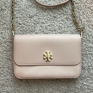 Tory burch wallet on chain - blush color